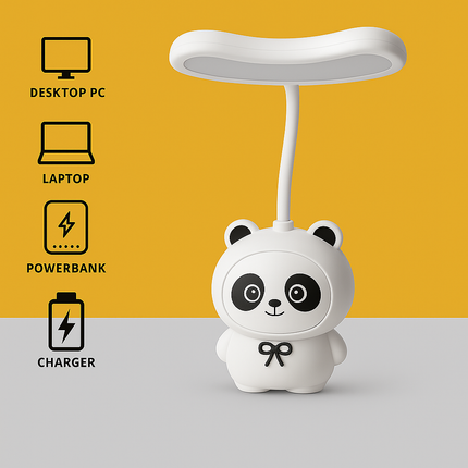 Cute Panda LED Desk Lamp (White)