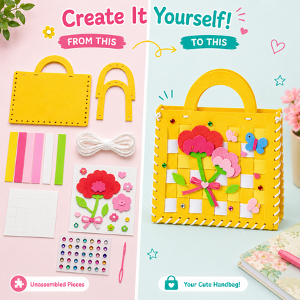 DIY Handbag Craft Kit for Kids(Yellow)