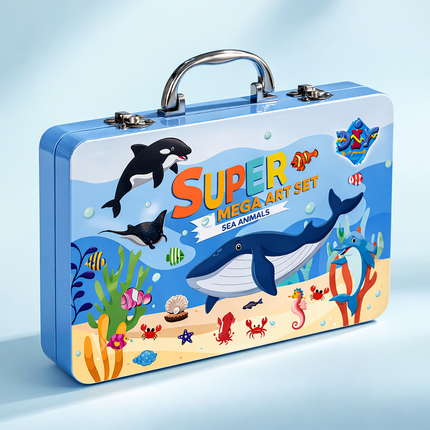Kids Drawing & Painting Kit(Sea animals)