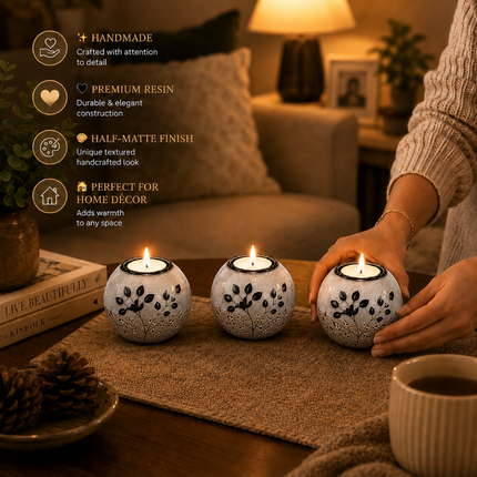 Elegant Handmade Candle Holder Set(Model D)