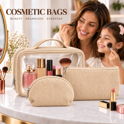 Multipurpose Cosmetic Pouch (Beige)