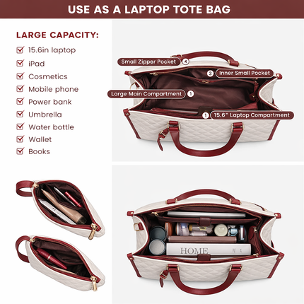 All-in-One Tote Bag (White)