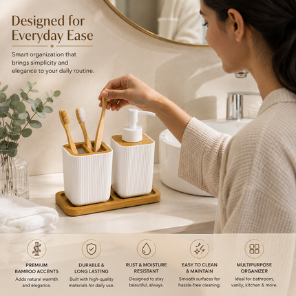 Bathroom Countertop Accessories Set