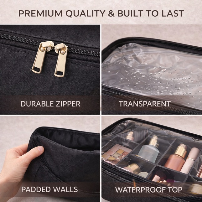 professional-PVC Makeup Pouch with divider