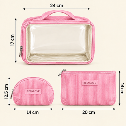 Multipurpose Cosmetic Pouch(Pink)