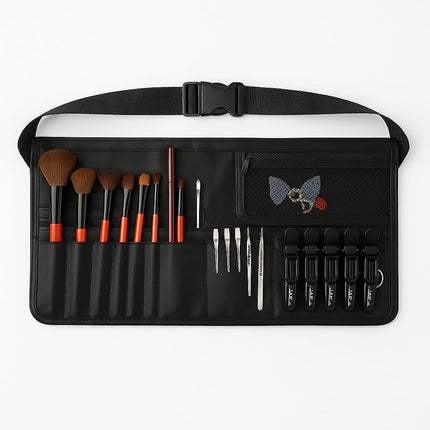 Coslifestore Makeup Artist Waist Belt Organizer â Large Capacity PU Leather Brush Holder with Mesh