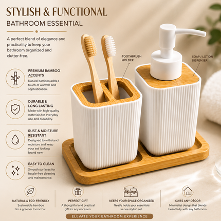 Bathroom Countertop Accessories Set