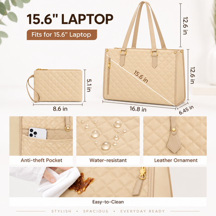 All-in-One Tote Bag (Beige)