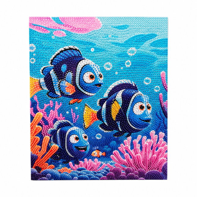 Diamond Painting Kit for Kids & Adults DIY Wall Decor(Fish)