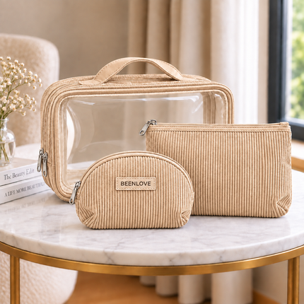 Multipurpose Cosmetic Pouch (Beige)