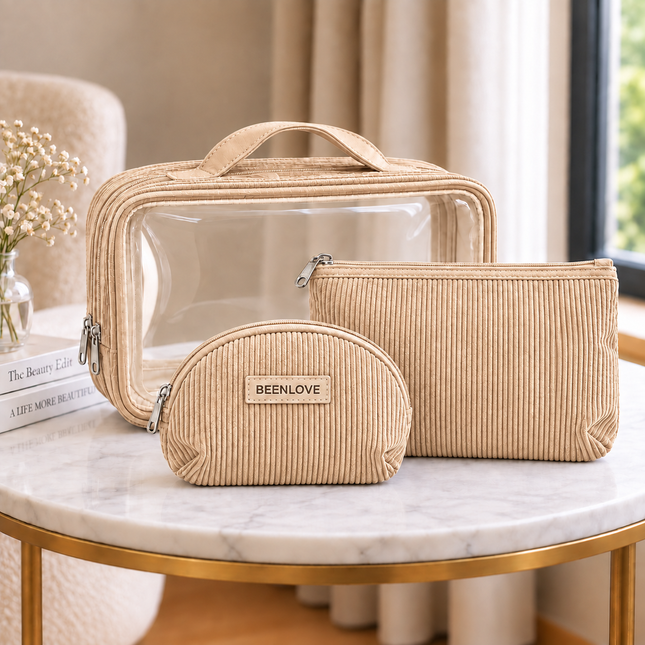 Multipurpose Cosmetic Pouch (Beige)