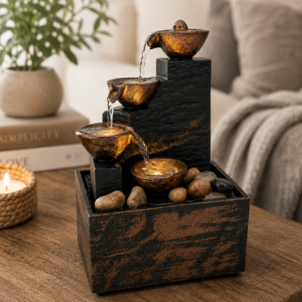 Premium Tabletop Water Fountain for Home Decoration(Model B)