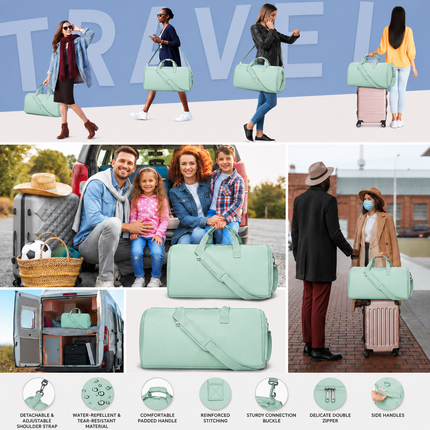 Premium Travel Duffel Bag(Mint green)