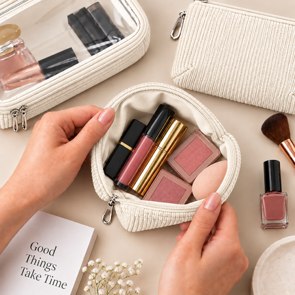 Multipurpose Cosmetic Pouch (White)