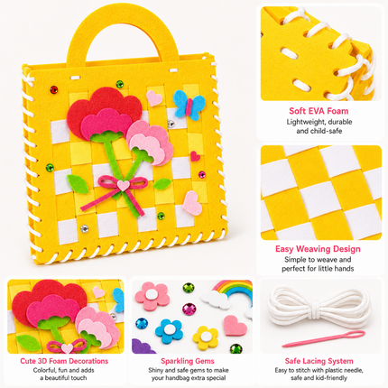 DIY Handbag Craft Kit for Kids(Yellow)