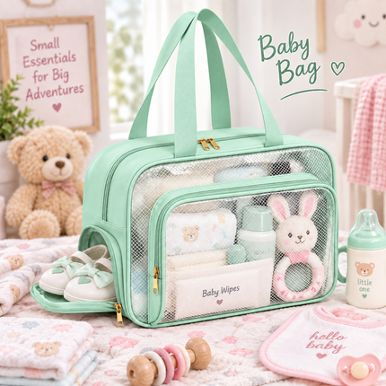 Multipurpose kids bag with Spacious Compartments & Waterproof Design(Mint green)