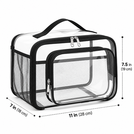 Transparent Makeup Bag for Women, Large Cosmetic Organizer, Travel Bag
