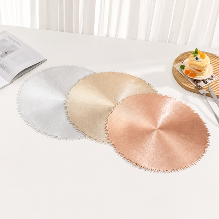 Table Mats Pack of 6 for Dining & Home Decor (Bronze)