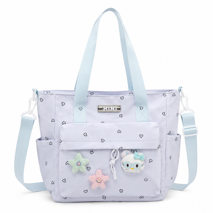 Baby Diaper Bag with Multiple Pockets and Shoulder Strap(Purple)