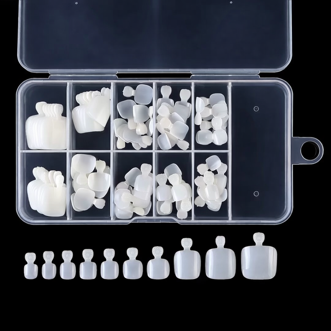 Pack of 500 Professional Toe Nail Set (Natural)