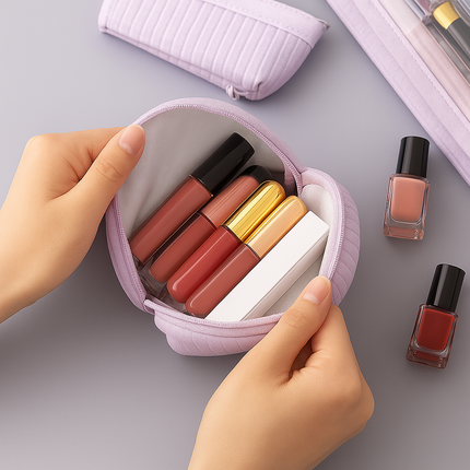 3-in-1 Makeup Bag Set (Black)