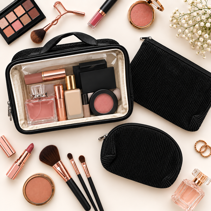 Multipurpose Cosmetic Pouch(Black)