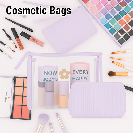 3-in-1 Makeup Bag Set (Black)