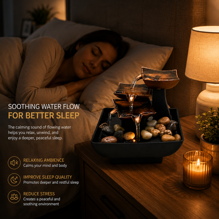 Premium Tabletop Water Fountain for Home Decoration(Model E)