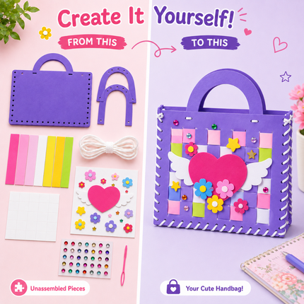 DIY Handbag Craft Kit for Kids(Blue)