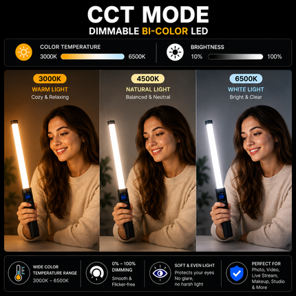LED Light Stick | 2500K-6000K Adjustable