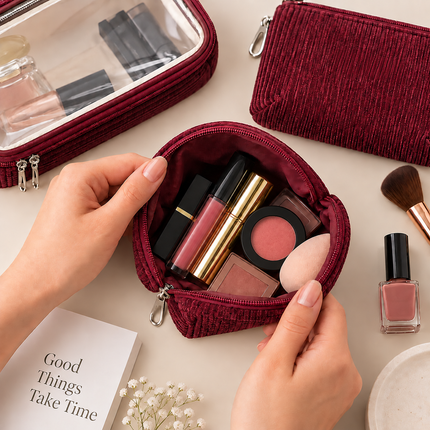 Multipurpose Cosmetic Pouch (Maroon)