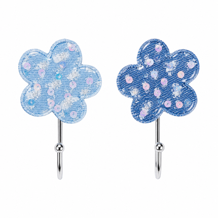 Cute Decorative Wall Hooks Pack of 2 (Flower)