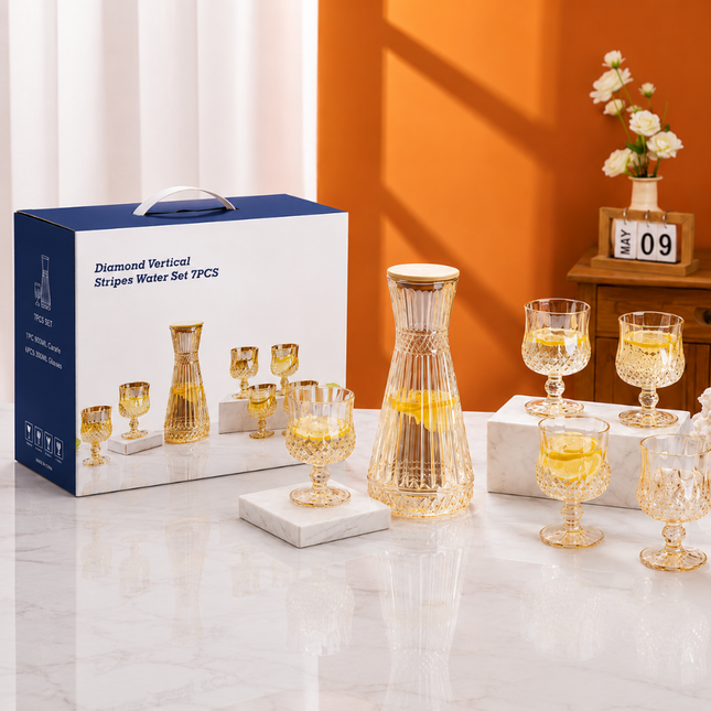 Premium Glass Jug and Glass Set Pack of 7 (Model C)