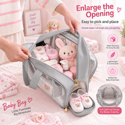 Multipurpose kids bag with Spacious Compartments & Waterproof Design(Grey)