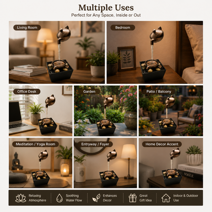 Premium Tabletop Water Fountain for Home Decoration(Model D)