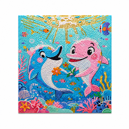 Diamond Painting Kit for Kids & Adults DIY Wall Decor(Dolphin)