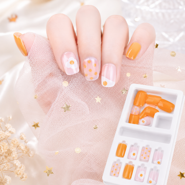 Ready to use Acrylic gel nails- Candy Yellow(679-02)