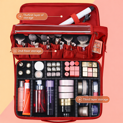 professional vanity bag large (Red)