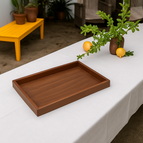 Wooden tray dark brown