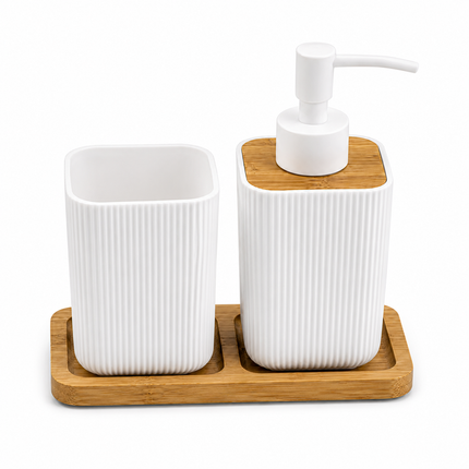 Bathroom Countertop Accessories Set (White)