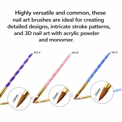 5-Piece Acrylic Nail Brushes
