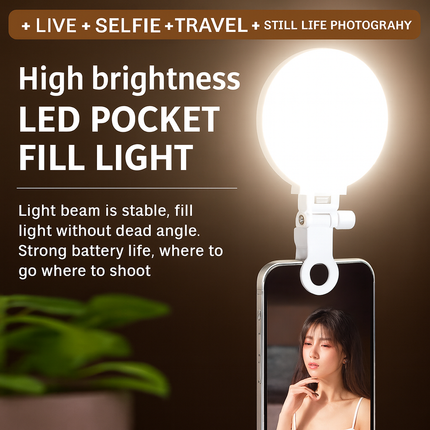 Portable Mini Clip-On LED Ring Light
