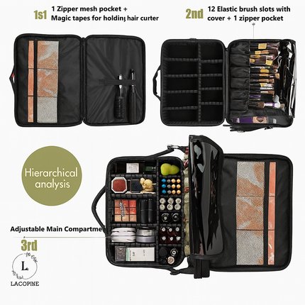 professional vanity bag large (Black)