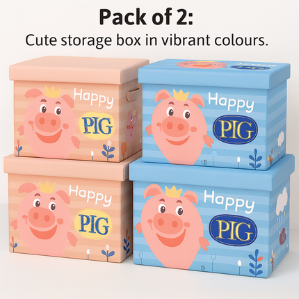 Happy Pig Organizer Set (Sea blue)