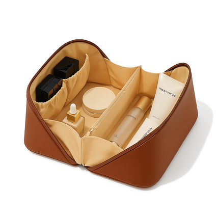 Premium Cosmetic Travel Bag (Brown)
