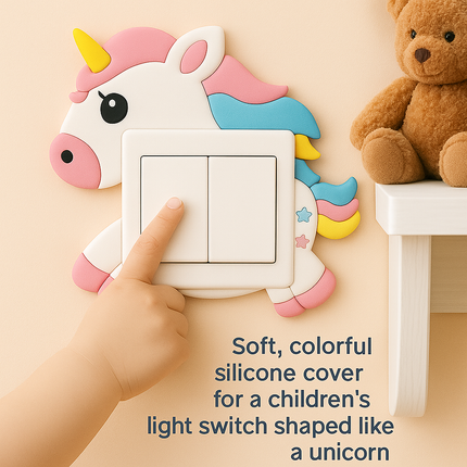Pack of 4 Silicone Light Switch Covers for Kids