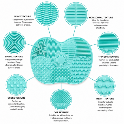 Professional Brush Cleaner Pad (Sea green)