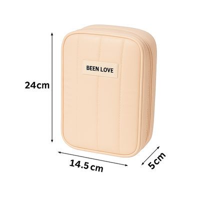 Quilted Travel Wallet Organizer (Peach)