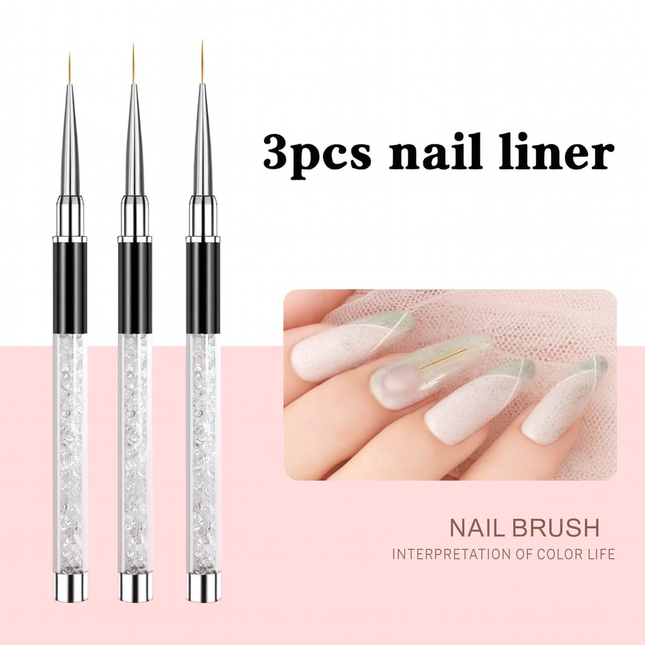 3PCS Nail Art Liner Set
