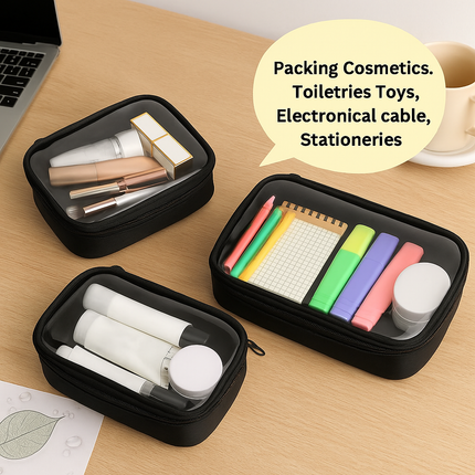 COSLIFESTORE-PACK OF 3 PVC POUCHES
